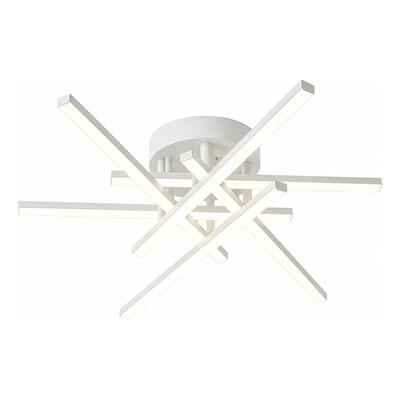 Plafon Moderno Fenix 6 Luces Led Cct Diseño Blanco 50w Blanco