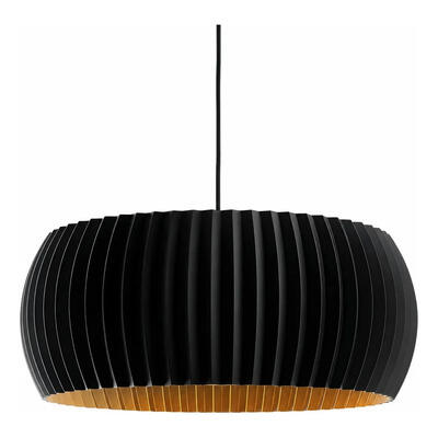 Lampara Colgante Roma 40cm Negro Sustentable 3d Apto Led E27 Negro