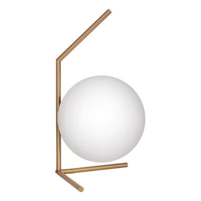 Lámpara Luz Desing Ekato Dorado Vidrio Metal 39cm. Dorado Opal