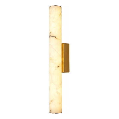 Aplique Pared Vela 60cm Alabastro Led 10w Luz Desing Cálido