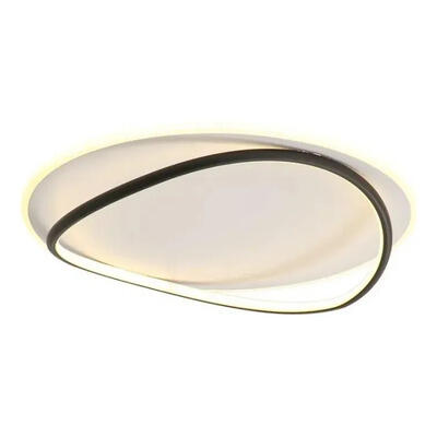 Lámpara Plafón Aplique Led 44w Luz Desing Negro 40cm Negro