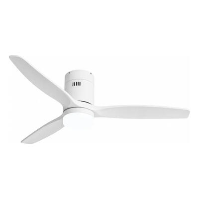 Ventilador De Techo Alisio Blanco Con Led Control Remoto 1.321 M 55 Hz/ 60hz Blanco Abs 3
