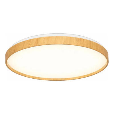 Aplique Plafón Led Boris Madera Con Control Luz Desing Madera Interior