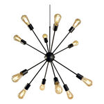 Colgante Araña Explosión 12 Luces Vintage Deco Apto Led Negro