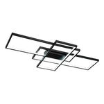 Plafon Led Rectangle Negro 93w Moderno Calidad Premium Gmg  Negro