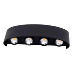 Aplique Led Exterior Optical 4 Bidireccional Luz Desing Negro