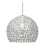 Colgante Esfera Cristal Cairel Cromo 20cm Luz Desing Cromo