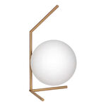 Lámpara Luz Desing Ekato Dorado Vidrio Metal 39cm. Dorado Opal