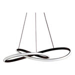 Lampara Colgante Moderno Led Diseño Negro L2020 Sf Negro Interior