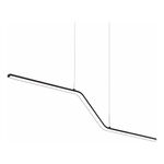 Colgante Led Doble Donei Negro Deco Diseño Moderno Lk Negro Colgante