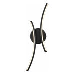 Aplique Moderno Led Arc Doble Curva Negro Luz Desing Negro