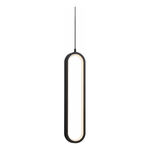 Lampara Colgante Oval Led 40cm Diseño Negro Ldf40012-n  Negro