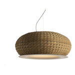Lampara Colgante Led Valle M Tejido Natural Bl 63cm Mmo Natural