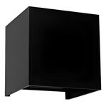 Aplique Led Exterior Queen Bidireccional Negro Luz Desing Negro Exterior/interior