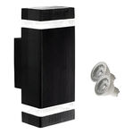 Bidireccional Exterior Aluminio Con 2 Led Gu10 Sf