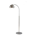 Lampara De Pie Arco Small Cromo Moderna Apto Led Luz Desing Cromo Acero