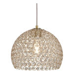 Colgante Copen Dorado Cristal 20cm Deco Moderno Apto Led E27 Dorado